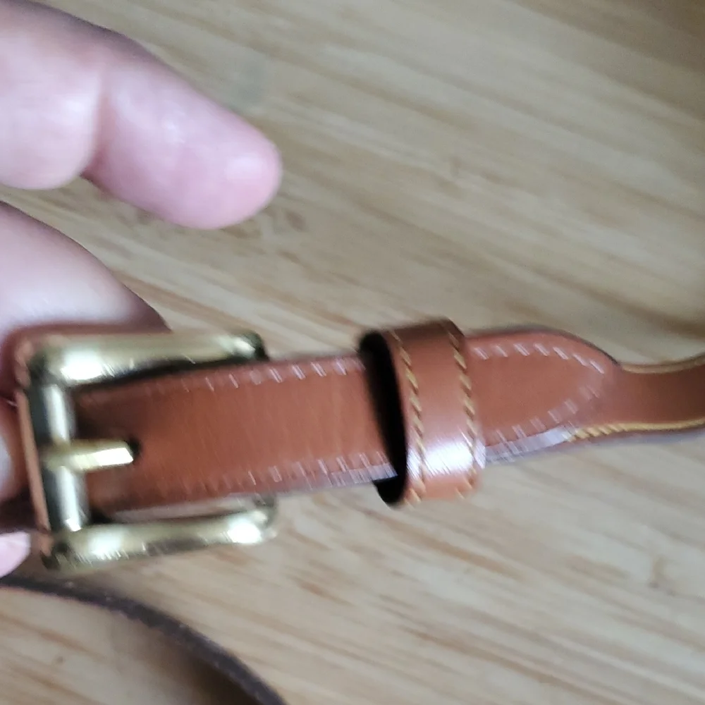 Dooney & Bourke Cream and Tan Leather Crossbody Mini Bag - Picture 10 of 13